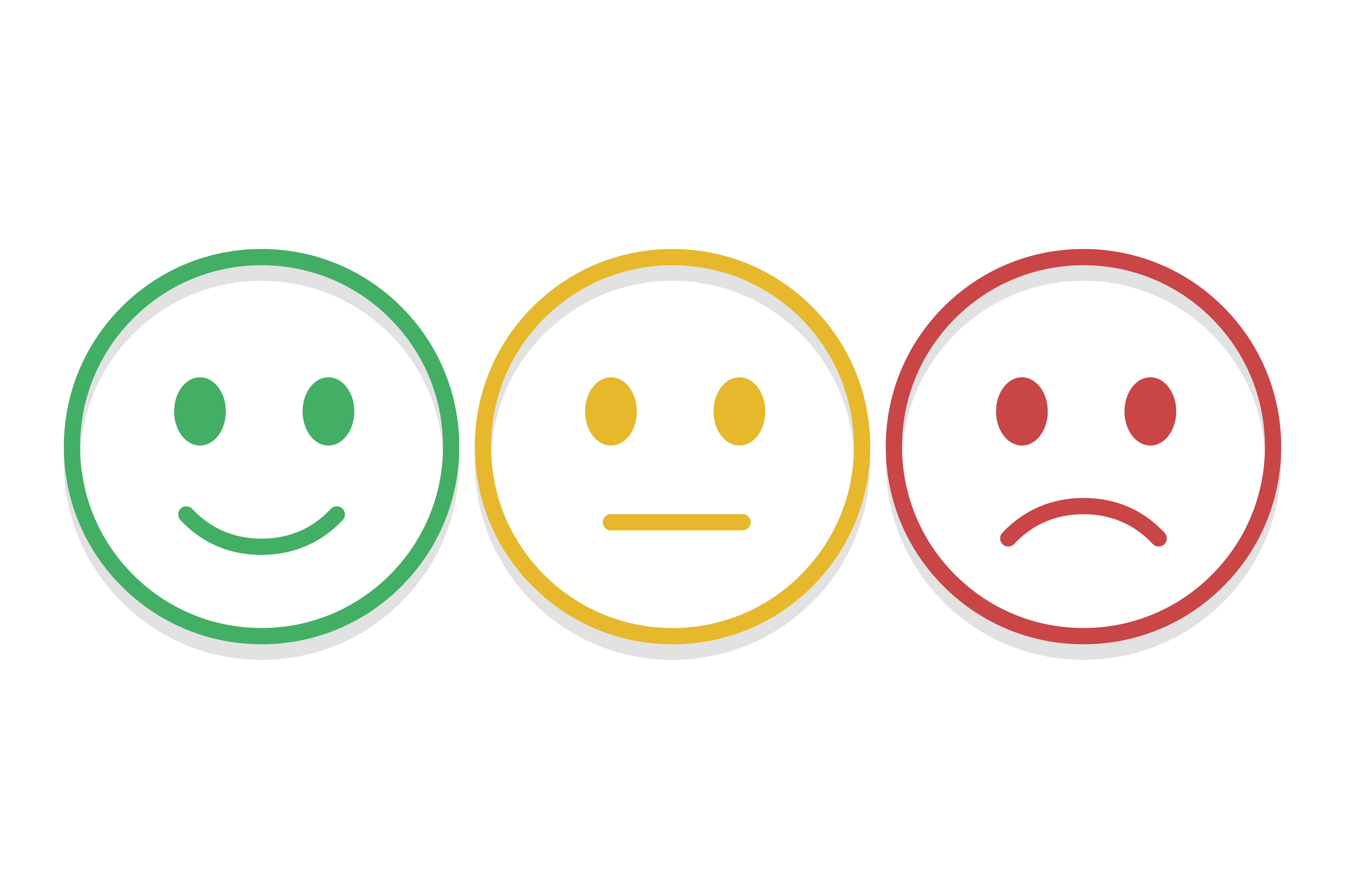 Emoji User Experience Feedback Circles